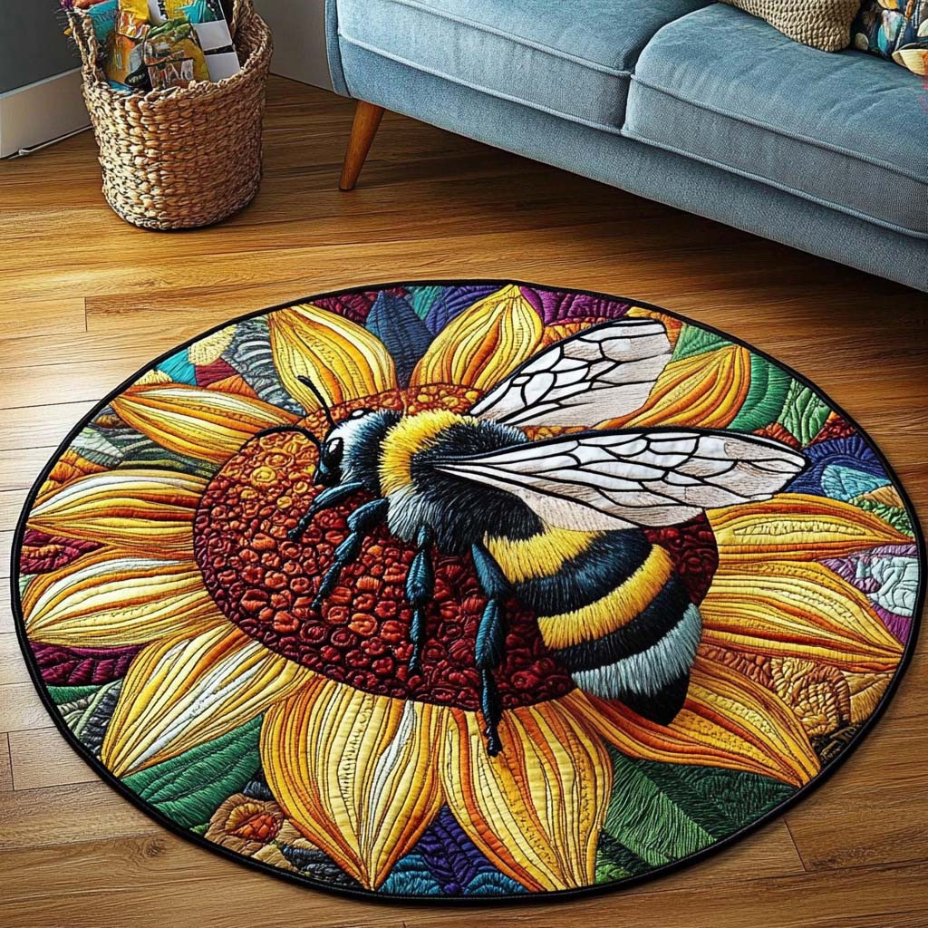 Golden Harvest Keeper Quilted Round Mat NCU0NT1268