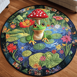 Ribbit Radiance Quilted Round Mat NCU0DV3349