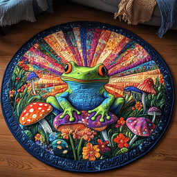 Green Grove Guardians Quilted Round Mat NCU0DV3350