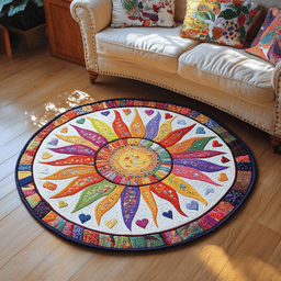 Radiant Rays Quilted Round Mat NCU0DK4658