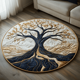 Twilight Grove Quilted Round Mat NCU0DV3676