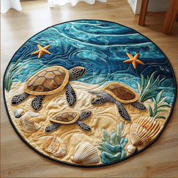 Turtle Shore Quilted Round Mat NCU0DV989