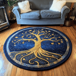 Infinite Branches Quilted Round Mat NCU0DK5033