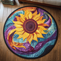 Floral Glow Quilted Round Mat NCU0DK5243