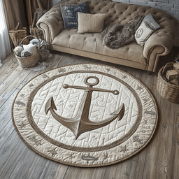 Nautical Haven Quilted Round Mat NCU0DK5200