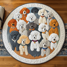 Royal Fluff Quilted Round Mat NCU0DK4713