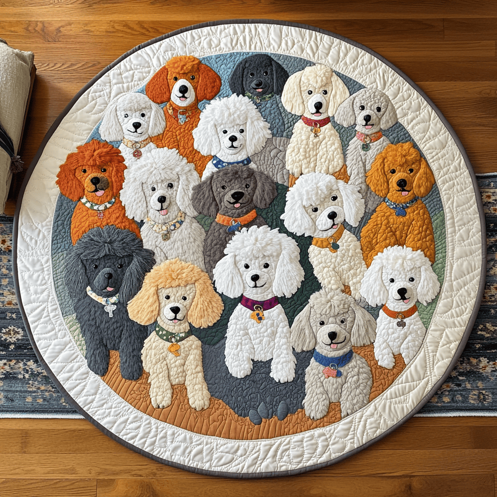 Royal Fluff Quilted Round Mat NCU0DK4713