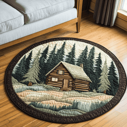 Woodland Retreat Quilted Round Mat NCU0DK4760