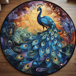 Iridescent Grace Quilted Round Mat NCU0DV3378