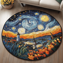 Blossom Village Quilted Round Mat NCU0VL1349