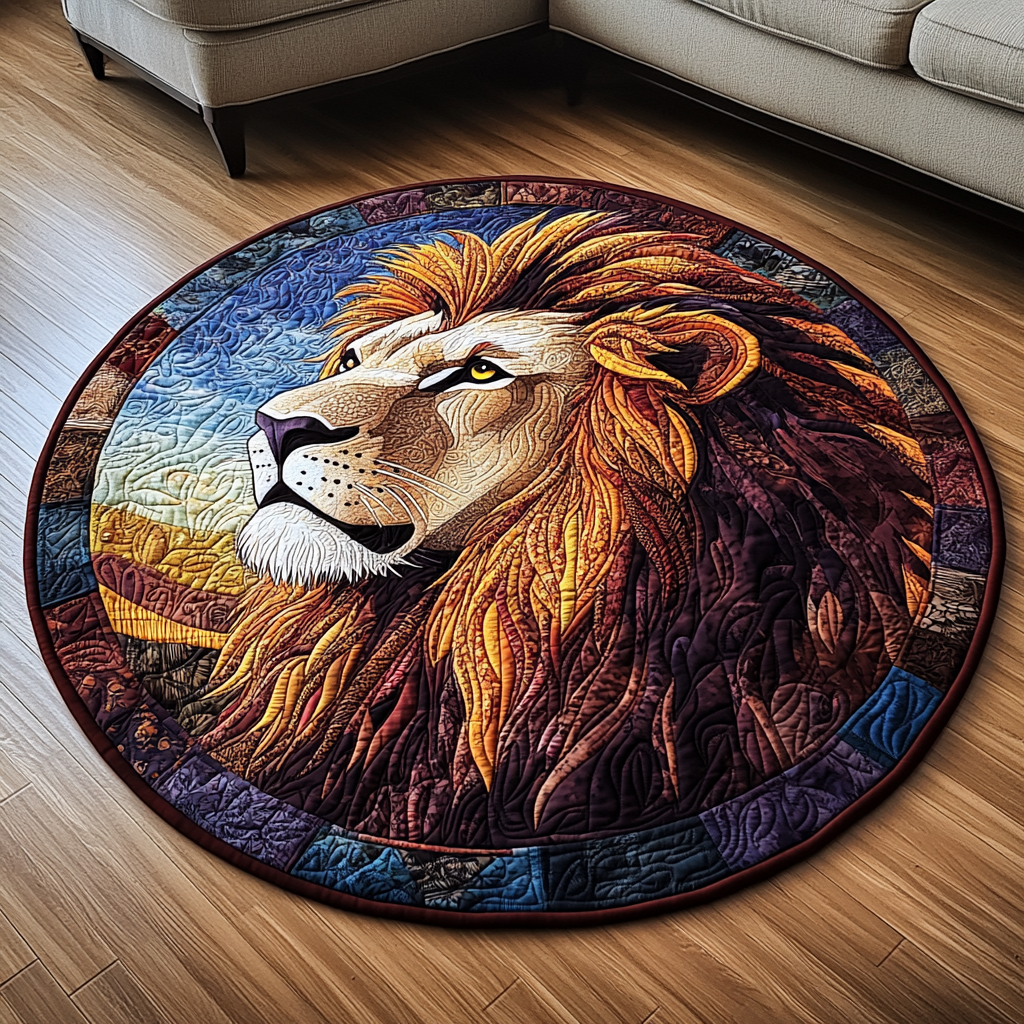 King of the Wild Quilted Round Mat NCU0DV3700