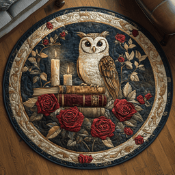 Owlsome Vibes Quilted Round Mat NCU0DV3320