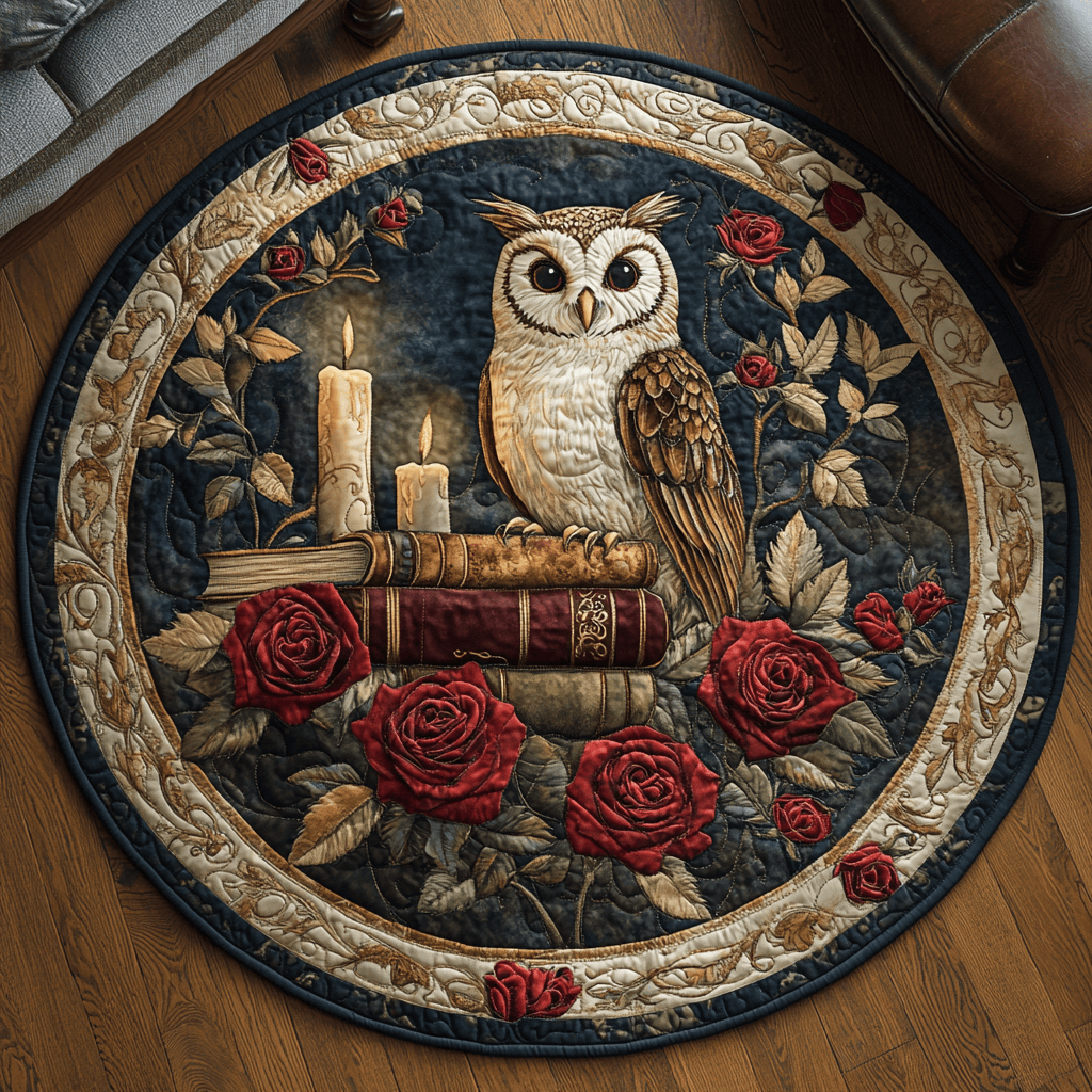 Owlsome Vibes Quilted Round Mat NCU0DV3320