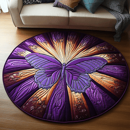 Crimson Wings Quilted Round Mat NCU0VH2621
