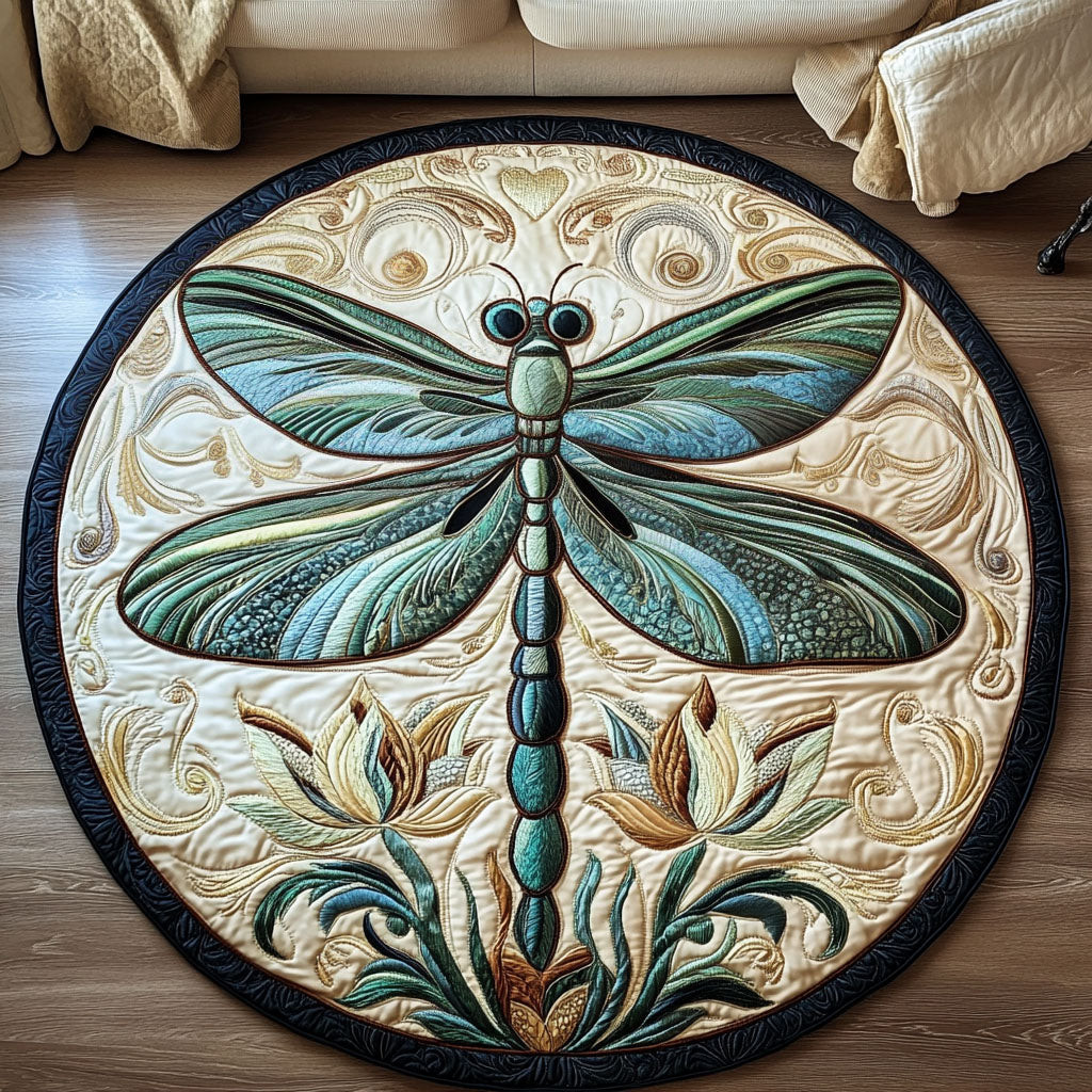Emerald Grace Quilted Round Mat NCU0NT3820