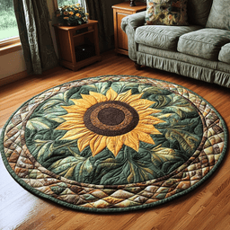 Sunlit Whispers Quilted Round Mat NCU0DV3276