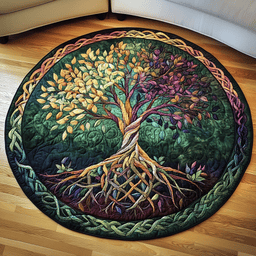 Twilight Tree Quilted Round Mat NCU0NT3465