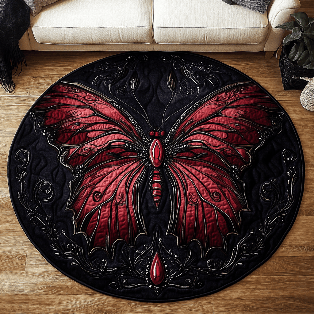 Velvet Monarch Quilted Round Mat NCU0VH2623