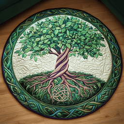 Mystic Tree Quilted Round Mat NCU0NT3460