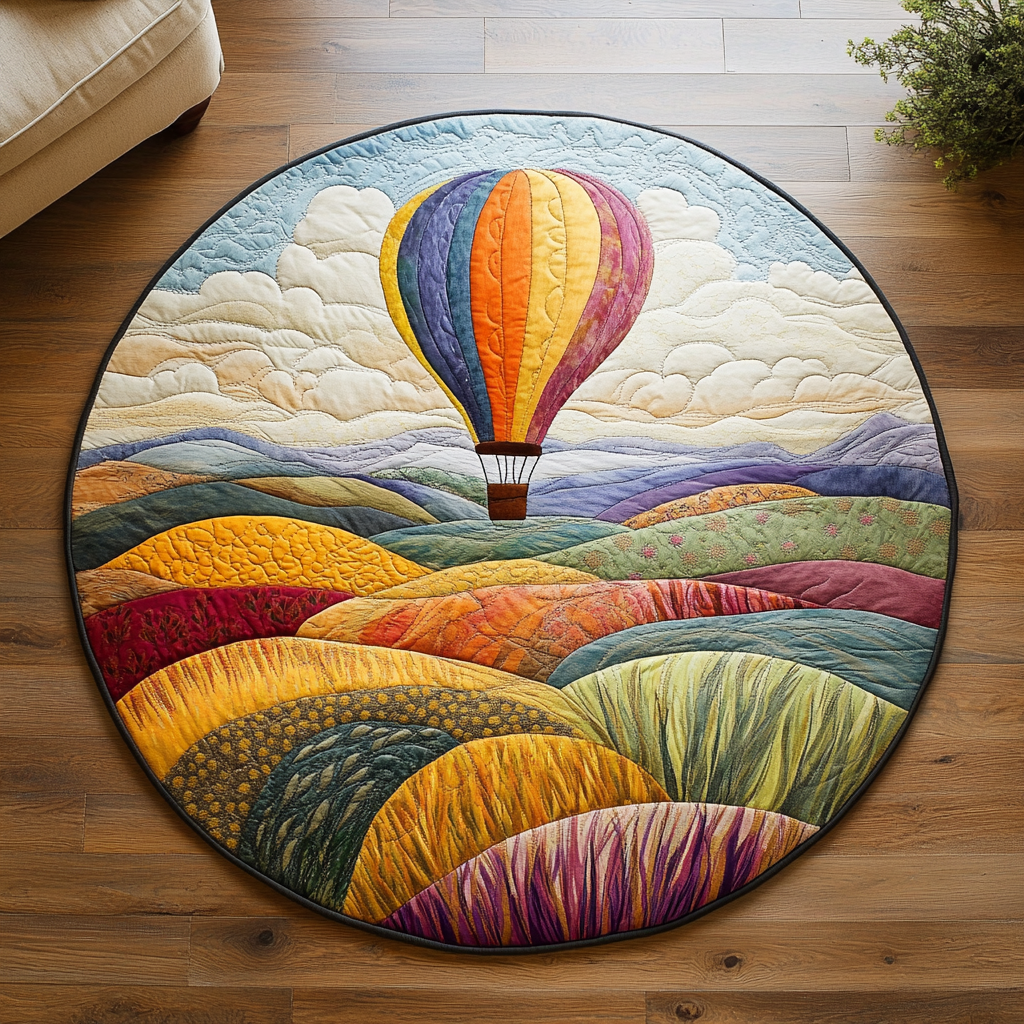 Sky Wanderer Quilted Round Mat NCU0DK5327