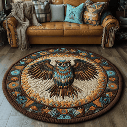 Silent Watcher Quilted Round Mat NCU0DK4954
