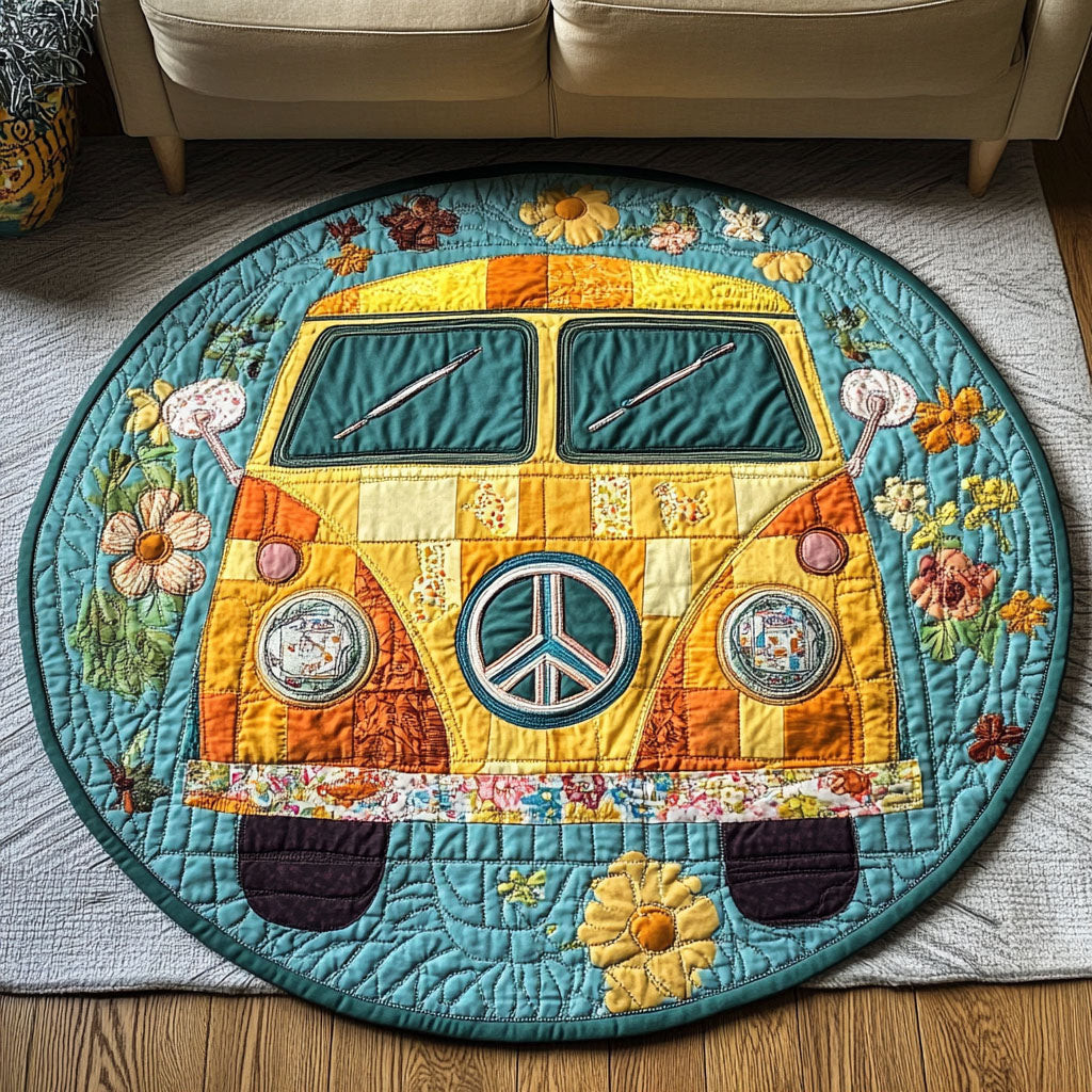 Sunshine Wanderer Quilted Round Mat NCU0NT4197