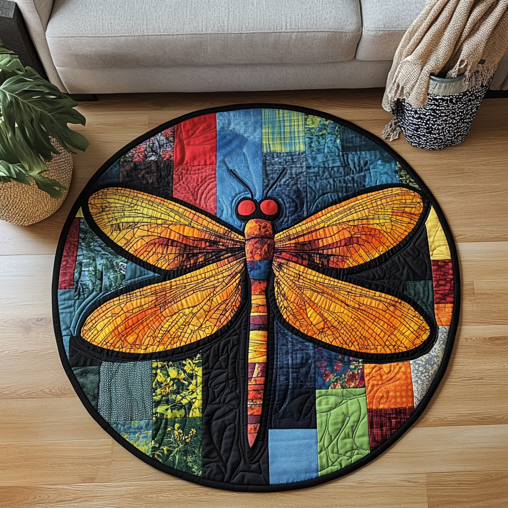 Radiant Flutter Quilted Round Mat NCU0VH3130