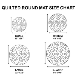 Cactus Sunrise Quilted Round Mat NCU0VH3035
