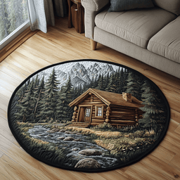 Cabin Comfort Quilted Round Mat NCU0DK4808
