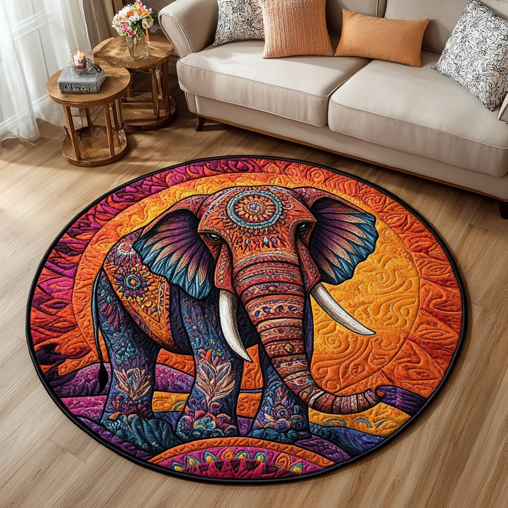 Royal Stomp Quilted Round Mat NCU0DK4649