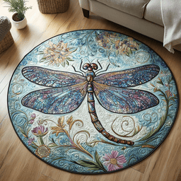 Gliding Jewel Quilted Round Mat NCU0DK4642
