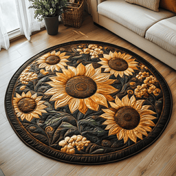 Sunny Serenity Quilted Round Mat NCU0DV3279