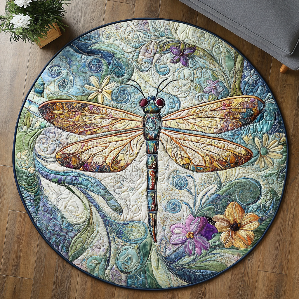 Mystic Wings Quilted Round Mat NCU0DK4641