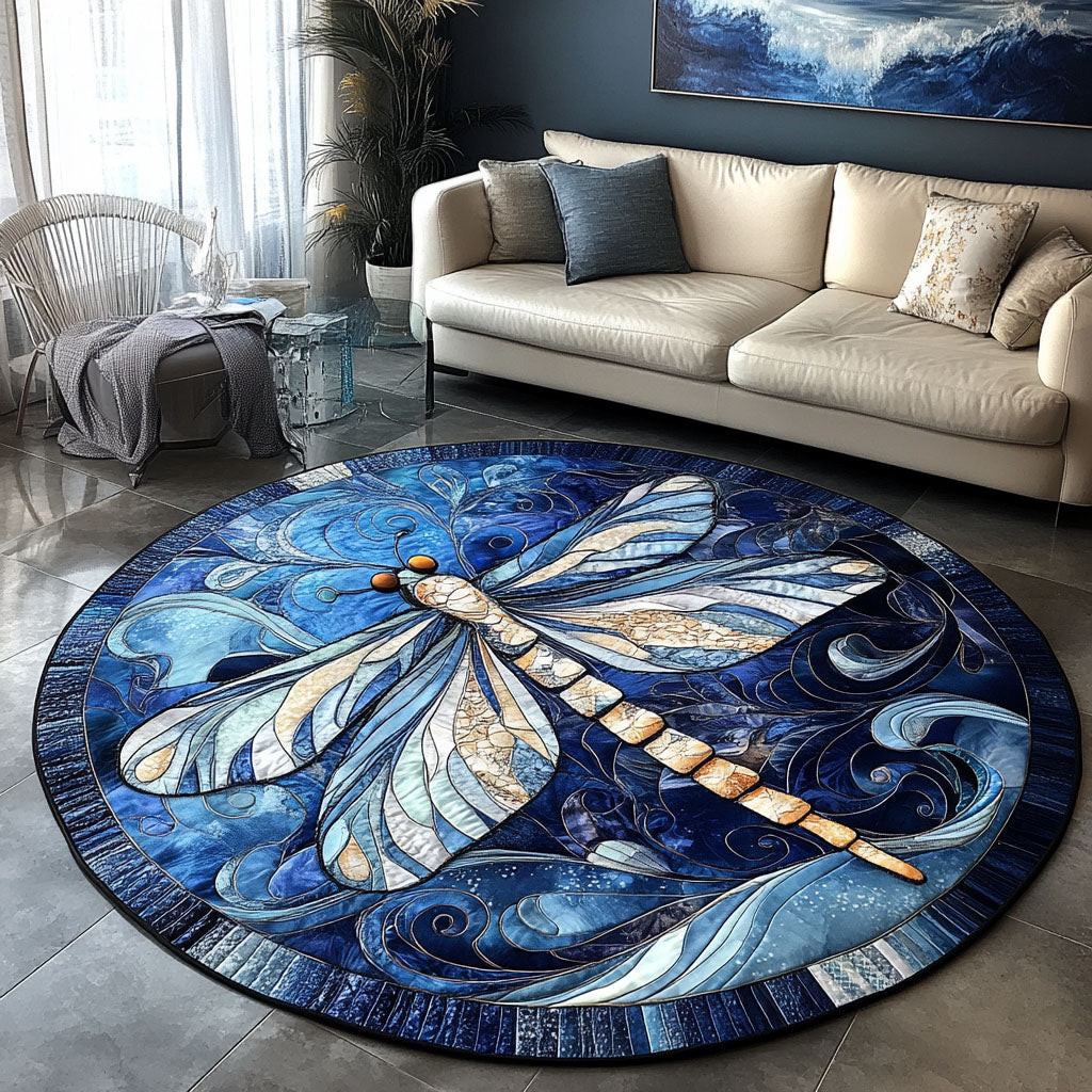 Starlit Dragonfly Quilted Round Mat NCU0PT3892