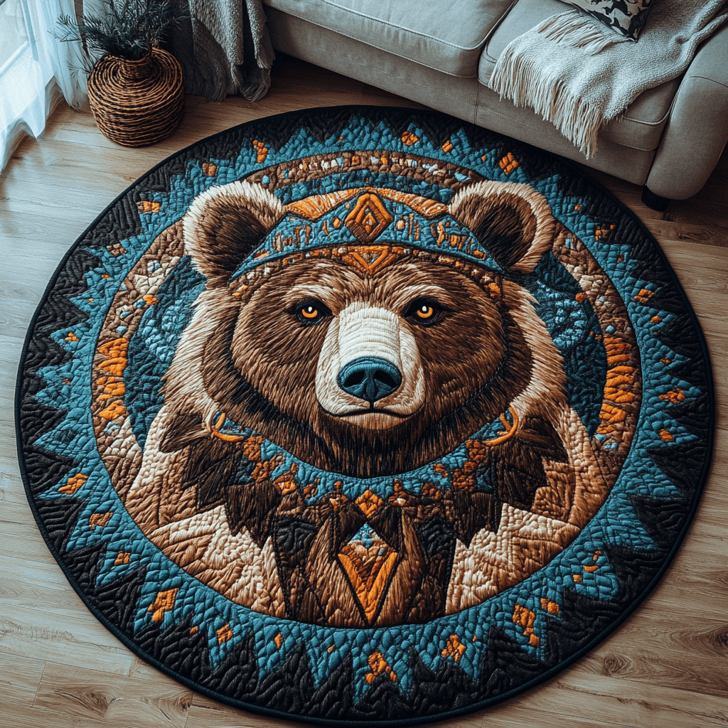 Forest Guardian Quilted Round Mat NCU0DK4908