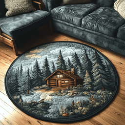 Homestead Charm Quilted Round Mat NCU0DK4810
