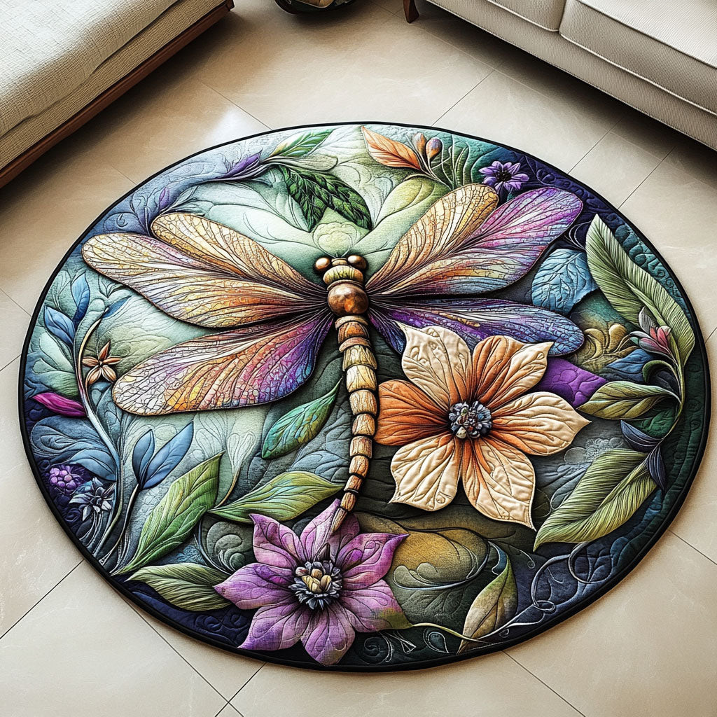 Fluttering Radiance Quilted Round Mat NCU0PT3886