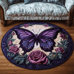 Scarlet Glow Quilted Round Mat NCU0VH2624