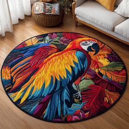 Tropical Plume Quilted Round Mat NCU0DK4705
