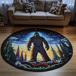 Cosmic Watcher Quilted Round Mat NCU0NT3812