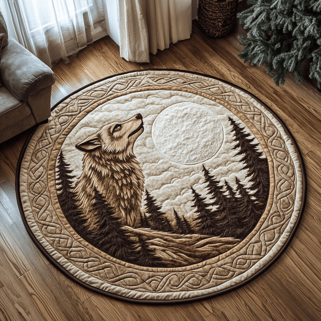 Wild Spirit Quilted Round Mat NCU0DK4862