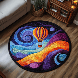 Cloud Drifter Quilted Round Mat NCU0DK5330