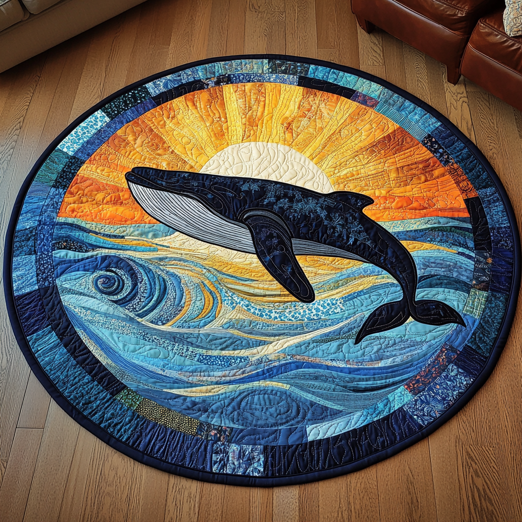 Sailor Horizon Quilted Round Mat NCU0DK1137
