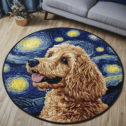 Dapper Pup Quilted Round Mat NCU0DK4714