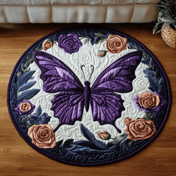 Radiant Flight Quilted Round Mat NCU0VH2622