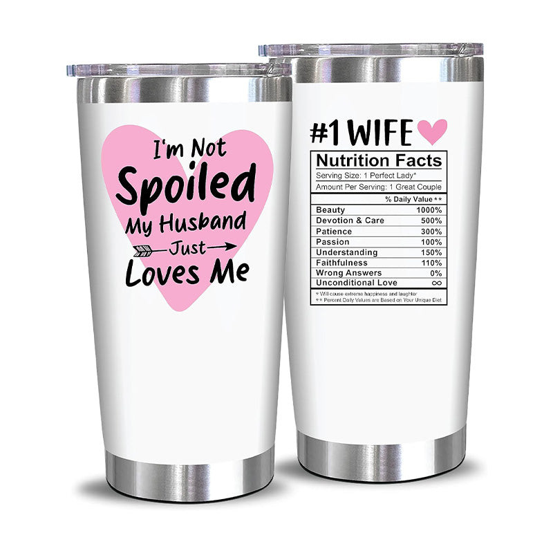 I’m Not Spoiled My Husband Just Loves Me + Wife Nutrition - 20 Oz Tumbler