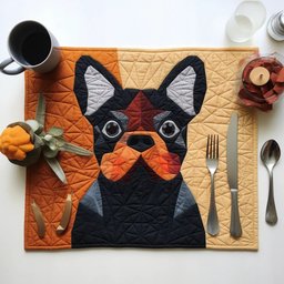 French Bulldog TAI30112308 Quilted Placemats