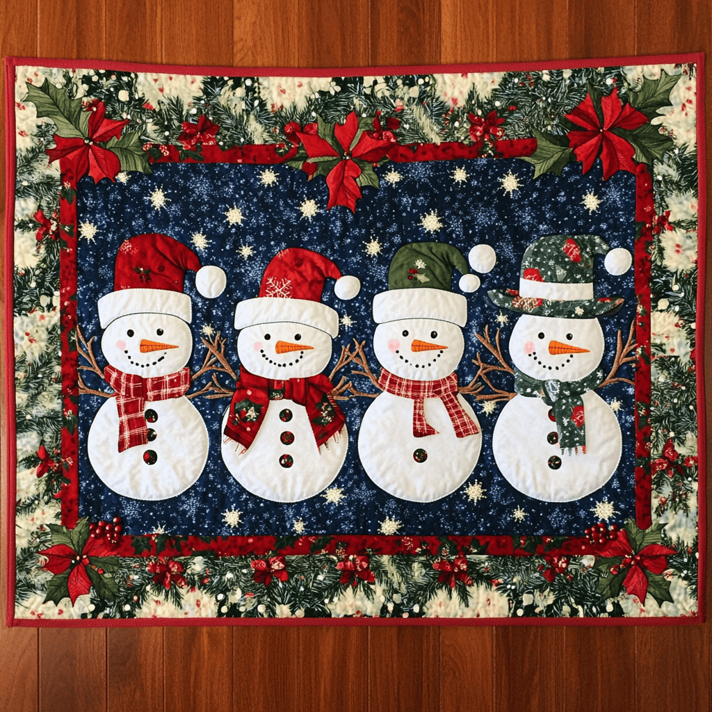 Christmas Snowman TAI040924434 Quilted Placemats