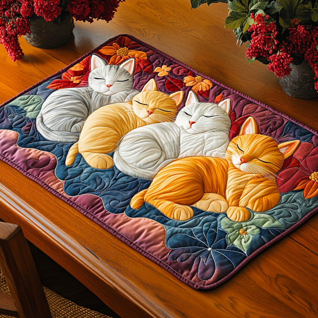 Sleeping Cat DAI090125279 Quilted Placemats