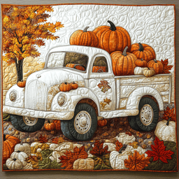 Pumpkin Truck DAI090125285 Quilted Placemats